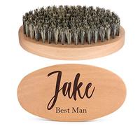 Personalised Beard Brush for Men, Engraved Name Boar Bristle Beard Brush for Dad Husband Boyfriend Groomsmen, Personalised Gifts for Father's day, Valentine's Day, Birthday, Wedding