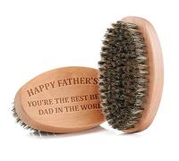 Personalised Beard Brush for Men, Pure Boar Bristles Pocket Beard Brush, Handle Made in Solid Wood with Firm Bristles to Tame and Soften Your Beard Hair for Healthier and Softer Beard