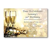Personalised Beautiful Birthday Party Invitations, Invites, Any age & Surprise can be added 16th 18th 21st 30th 40th 50th 60th 70th 80th Ref BD30 (20)