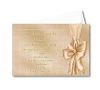 Personalised Beautiful Ladies Mens Birthday Party Invitations Invites ANY AGE Can write Guests Names On Them With Envelopes 16th 18th 21st 30th 40th 50th 60th 70th 80th Ref B73 (20 invites)