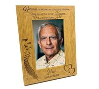 Personalised Because Someone We Love Is In Heaven Remembrance Photo Frame (4 x 6 Inch)