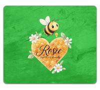Personalised Bee Day Sweet as Honey Bumblebee Mouse Mat Pad 24cm x 19cm