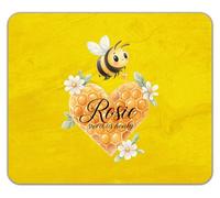 Personalised Bee Day Sweet as Honey Bumblebee Mouse Mat Pad 24cm x 19cm