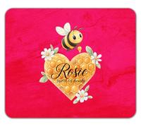 Personalised Bee Day Sweet as Honey Bumblebee Mouse Mat Pad 24cm x 19cm