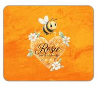 Personalised Bee Day Sweet as Honey Bumblebee Mouse Mat Pad 24cm x 19cm