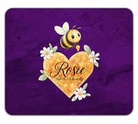 Personalised Bee Day Sweet as Honey Bumblebee Mouse Mat Pad 24cm x 19cm