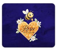 Personalised Bee Day Sweet as Honey Bumblebee Mouse Mat Pad 24cm x 19cm
