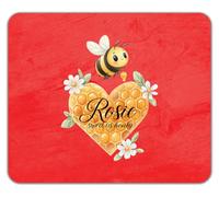 Personalised Bee Day Sweet as Honey Bumblebee Mouse Mat Pad 24cm x 19cm