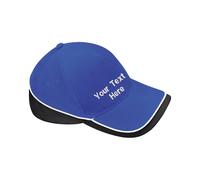 Personalised Beechfield Embroidered Teamwear Competition Contrast Cap Sports