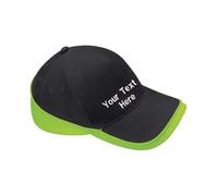 Personalised Beechfield Embroidered Teamwear Competition Contrast Cap Sports