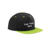 Personalised Beechfield Your Text Embroidered 5-Panel Contrast Snapback Sports