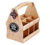 Personalised Beer Caddy for Men, Father's Day, Custom Beer Crate, Wooden, 6 Bottle Holder, Carrier & Bottle Opener, The Man, Myth, Legend