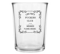 Personalised Beer Glass - Grumpy F*ckers Club Member Design with Custom Text, Novelty Gift for Beer Lovers