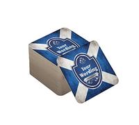 Personalised Beer Mats Pack of 96 - Multi Bulk Buy Absorbent Recyclable Cardboard Drink Mat Coasters 95mm x 95mm x 1mm Square - Accessories for Home Bars Pubs - CO-CARD-A252-96 - ADD YOUR TEXT