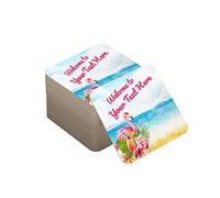 Personalised Beer Mats Pack of 96 - Multi Bulk Buy Absorbent Recyclable Cardboard Drink Mat Coasters 95mm x 95mm x 1mm Square - Accessories for Home Bars Pubs - CO-CARD-DI055-96 - ADD YOUR TEXT