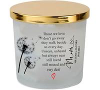 Personalised Bereavement Sympathy Candle, Frosted Glass, Mum in Loving Memory (Planet Spa)