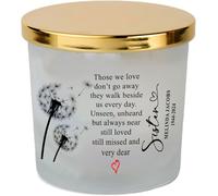 Personalised Bereavement Sympathy Candle, Frosted Glass, Sister in Loving Memory (Planet Spa)