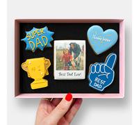 Personalised Best Dad Polaroid Photo Biscuit Gift Set