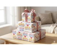 Personalised Best Friend Gift Wrap with Names | “I Like You Because You Join in My Weirdness” Wrapping Paper | Funny Custom Friendship Gift Packaging (A1 23.4 x 33.1 inches)