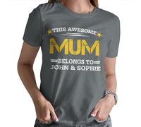 Personalised Best Mum Ever Mother Day T-Shirt Caring Mom Mum Mummy T-Shirt #MD4 Charcoal 8