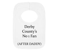 Personalised BIB - Derby County Style- NO 1 Fan - After Daddy (NO Stickers)- Beautifully Embroidered