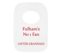 Personalised BIB - Fulham FC- NO 1 Fan After Grandad- (NO Stickers)- Beautifully Embroidered