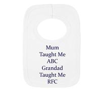 Personalised BIB - Rangers Style - Grandad Taught ME - (NO Stickers)- Beautifully Embroided