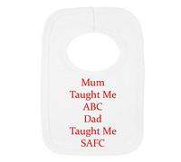 Personalised BIB - Sunderland AFC Style - DAD Taught ME- (NO Stickers)- Beautifully Embroidered
