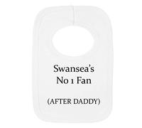 Personalised BIB - Swansea City Style- NO1 Fan After Daddy- (NO Stickers)- Beautifully Embroidered