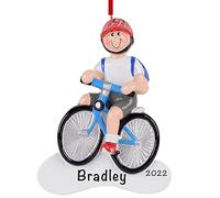 Personalised Bicycle Ornament 2026 for Boys, Boy on Bike