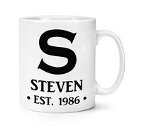 Personalised Big Letter Name & Est Date 10oz Mug Cup