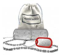 Personalised Biker Emergency ID Dog Tag and Luggage Tag Bundle Embossed Durable Stylish Functional and Identification Tool