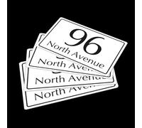 Personalised Bin Numbers for Wheelie Bins Custom Wheelie Bin Stickers Set of 4 Bin Stickers for Wheelie Bins with Any Number & Road Name for Bin and Recyle Waste Containers