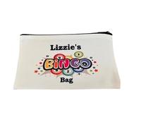 Personalised Bingo Bag ~ Any Name, Great for Keeping Your dabbers and Other bits You Need for Playing Bingo. 19cm x 11cm, with a Zipped top.