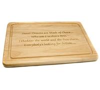 Personalised Birch Wood Cheese or Chopping Board with Any Message Laser Engraved - Enter Your Own Custom Text