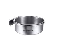 Personalised Bird Feeding Dish Cups with name or any text, Stainless Steel Parrot Food Bowls Bird Cage with Clamp Holder for Bird Budgie Chinchilla,Bird Feeders (4, Diameter 10CM)