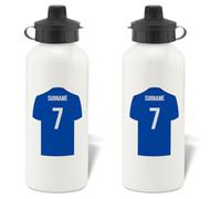 Personalised Birmingham City FC Shirt Aluminium Sports Water Bottle - White Bottle