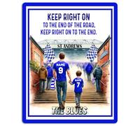 Personalised Birmingham Metal Wall Sign, Father & Son Vintage Retro Football Club Plaque, Match Day Keepsake, Man Cave Home Bar Decor Birthday Father's Day Gift - FF03