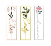 Personalised Birth Flower Bookmark for Women, Custom Name Book Marker, Birthday Gift for Reading Lovers, 1PC