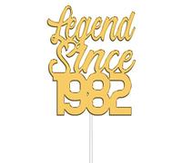 Personalised Birthday Cake Topper Legend Since Any Year | Cake Topper Personalised Cake Topper Happy Birthday Cake Toppers | Cake Decorations Acrylic Cake Topper - Gold
