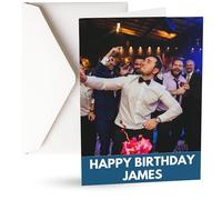 Personalised Birthday Card - Add 1 Photo & Custom Text Front and Inside - Birthday, Engagement or Thank You - Choose Template, Font Style & Colour - With Envelope | L2BP