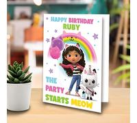 Personalised Birthday Card Customise Any Name/Relation On The Cover Gabby's Dollhouse Birthday Card Dimensions: 210 x 148 MM