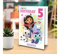 Personalised Birthday Card Gabby's Dollhouse Birthday Card Customise Any Name Any Age On The Cover Dimensions: 210 x 148 MM