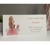 Personalised Birthday Card Money Gift Wallet Voucher Female Girl