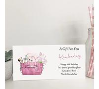 Personalised Birthday Card Money Gift Wallet Voucher Female Girl