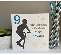 Personalised Birthday Card Scooter Boy Son Grandson Nephew Cousin 7th 8th 9th 10th