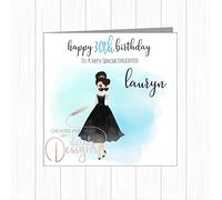 Personalised Birthday Card - Tiffanys - Audrey Hepburn - Daughter Sister Mum Goddaughter Niece Best Friend 21st 30th 40th 50th