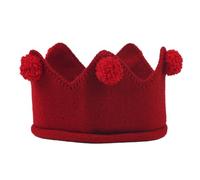 Personalised Birthday Crown for Kids Felt Happy Birthday Hat with Embroidered Name Baby Photo Props, Birthday Party Tiara Headbands Gifts for Boys Girls (Red)