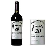 Personalised Birthday Dark Horse Wine Bottle Label for Any Occasion BL146