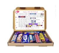Personalised Birthday Gift 21st 18th 30th 40th Poem Chocolate Treats Box Hamper Sweet Present Gift for all ages Him/Her - Pink 18th